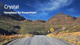  Presentation with chile - Beautiful theme featuring gravel road runs ahead backdrop and a ocean colored foreground