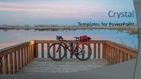  Presentation with touring - Slides featuring gravel-touring-bike-with-lights background and a light blue colored foreground