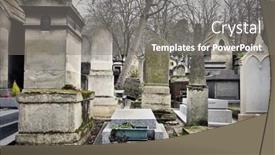  Presentation with cemetery - Slide set enhanced with graves-at-the-perlachaise-cemetery background and a gray colored foreground