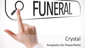  Presentation with funeral - Theme having candles heaven - funeral written in search bar background and a white colored foreground