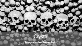 Presentation with award in black and white - Slide set consisting of plague - skulls and bones black background and a gray colored foreground