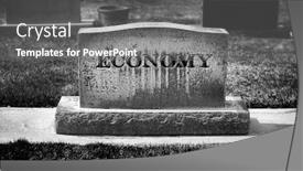  Presentation with economy - Slides enhanced with graveyard-and-headstone-or-grave background and a gray colored foreground