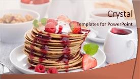  Presentation with jam - Beautiful presentation theme featuring graviola leaves - pancakes with berry and jam backdrop and a lemonade colored foreground