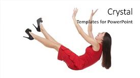  Presentation with gravity - Slides having gravity - side view shot of woman background and a white colored foreground