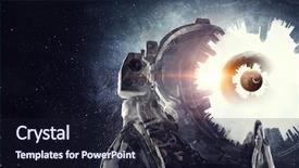  Presentation with gravity - Slides enhanced with gravity energy - astronaut explorer in space mixed background and a  colored foreground