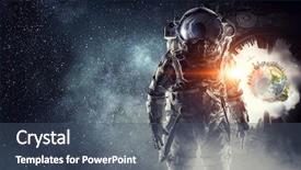  Presentation with gravity - Presentation consisting of gravity energy - astronaut explorer in space mixed background and a  colored foreground