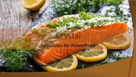  Presentation with table salt - Slide set featuring gravlax-fresh-marinated-salmon-steak background and a gold colored foreground