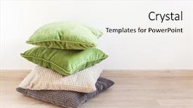  Presentation with gray - PPT theme enhanced with gray and green cushions cozy background and a white colored foreground