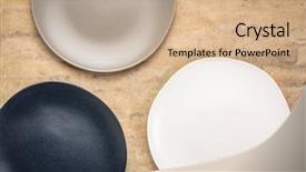  Presentation with black ceramic - Colorful presentation theme enhanced with gray and white ceramic plate backdrop and a coral colored foreground