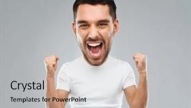  Presentation with emotion - Beautiful slide deck featuring gray background funny cartoon backdrop and a light gray colored foreground