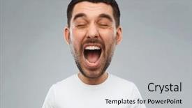  Presentation with cartoon character - Theme having gray background funny cartoon background and a light gray colored foreground