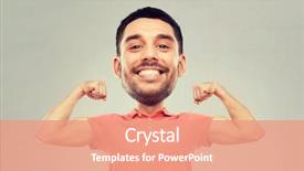  Presentation with fitness cartoon - PPT layouts enhanced with gray background funny cartoon background and a coral colored foreground