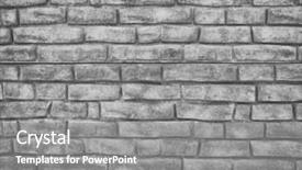  Presentation with bricks - Presentation design enhanced with gray background made from concrete background and a gray colored foreground