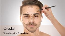  Presentation with plastic surgery - Colorful presentation theme enhanced with gray background plastic surgery backdrop and a coral colored foreground