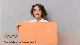  Presentation with blank portrait a4 - Slides featuring gray background showing blank speech background and a  colored foreground