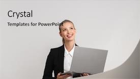  Presentation with gray - Amazing slides having gray background working on laptop backdrop and a light gray colored foreground