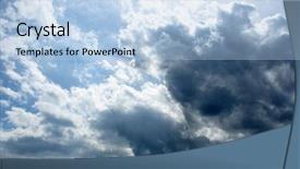  Presentation with sky - Slides with gray blue - dramatic sky background and a light blue colored foreground