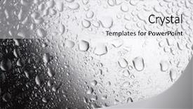  Presentation with blue drops - Presentation theme having gray blue - water drops background and a white colored foreground