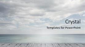  Presentation with horizon - Slide set enhanced with gray blue - wooden boards leading background and a light gray colored foreground