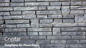  Presentation with brick wall texture - Presentation design with gray-brick-wall-with-rough background and a gray colored foreground