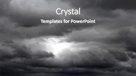  Presentation with weather - Beautiful PPT theme featuring gray clouds in dramatic stormy backdrop and a gray colored foreground