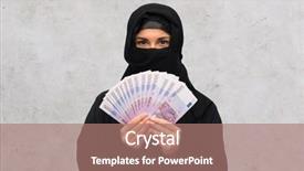  Presentation with islamic finance - PPT theme consisting of gray concrete wall background background and a coral colored foreground