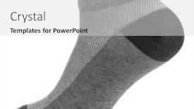  Presentation with ankle - PPT theme featuring gray-cotton-blend-low-cut background and a light gray colored foreground