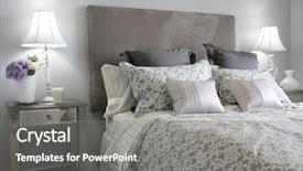  Presentation with classic - Audience pleasing presentation theme consisting of gray design - beautiful master bedroom in classic backdrop and a gray colored foreground