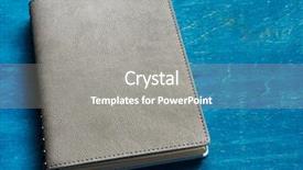 Presentation with diary - Amazing slides having gray diary book on blue backdrop and a gray colored foreground