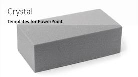  Presentation with white brick - Slide set enhanced with gray-dry-floral-foam-brick background and a white colored foreground