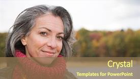  Presentation with head and spinal cord injury - PPT theme with gray hair - head and shoulders background and a coral colored foreground