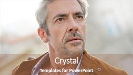  Presentation with civics the city civic - Cool new slide deck with gray hair - portrait of handsome mature man backdrop and a  colored foreground