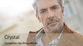  Presentation with city tranffic jams - Amazing PPT layouts having gray hair - portrait of handsome mature man backdrop and a mint green colored foreground