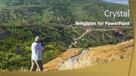  Presentation with gray - Cool new slide set with gray-haired-tourist backdrop and a dark gray colored foreground