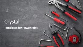  Presentation with tools - Presentation with pliers - set of tools on grunge background and a gray colored foreground