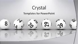  Presentation with lottery - Presentation theme featuring gray lines abstract - line of lottery balls background and a white colored foreground