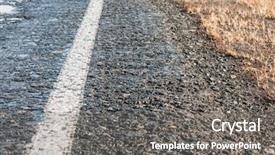 Presentation with asphalt road - Presentation theme consisting of gray lines abstract - surface rough and wet background and a gray colored foreground