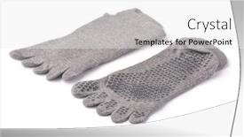  Presentation with socks - PPT theme consisting of gray-non-slip-yoga-toe background and a white colored foreground