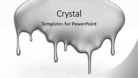  Presentation with dripping paint - Audience pleasing PPT theme consisting of gray paint dripping isolated over white background 3d backdrop and a light gray colored foreground