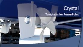  Presentation with zinc - PPT theme enhanced with gray painted propeller and steering background and a navy blue colored foreground