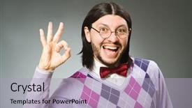  Presentation with maroon grey - Cool new slide set with gray pink - young man wearing pullover backdrop and a light blue colored foreground