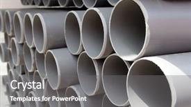  Presentation with pvc - Theme featuring gray pvc tubes plastic pipes background and a gray colored foreground