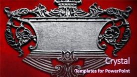  Presentation with metal whistle used by police - Slides consisting of gray red abstract - metal sign background background and a tawny brown colored foreground