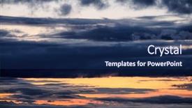  Presentation with dark night - Slide set featuring gray red black abstract - timelapse of dark stormy sky background and a navy blue colored foreground