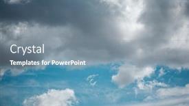  Presentation with bad weather - Slides consisting of gray-sky-with-clouds-bad background and a seafoam green colored foreground