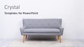  Presentation with gray - PPT layouts having gray-sofa-with-wooden-legs background and a sky blue colored foreground