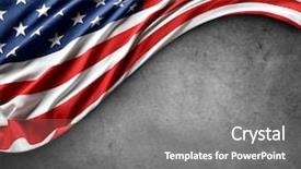  Presentation with american flag - Colorful PPT layouts enhanced with united nation celebration - american flag on grey background backdrop and a gray colored foreground