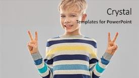  Presentation with people concept surgeon in mask - Presentation theme enhanced with kidspeace - childhood gesture and people concept background and a mint green colored foreground