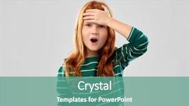  Presentation with red stripe - Audience pleasing slides consisting of haired girl in green stripe backdrop and a seafoam green colored foreground