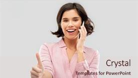  Presentation with young happy people smiling - Presentation design consisting of fashion style and people concept background and a lemonade colored foreground